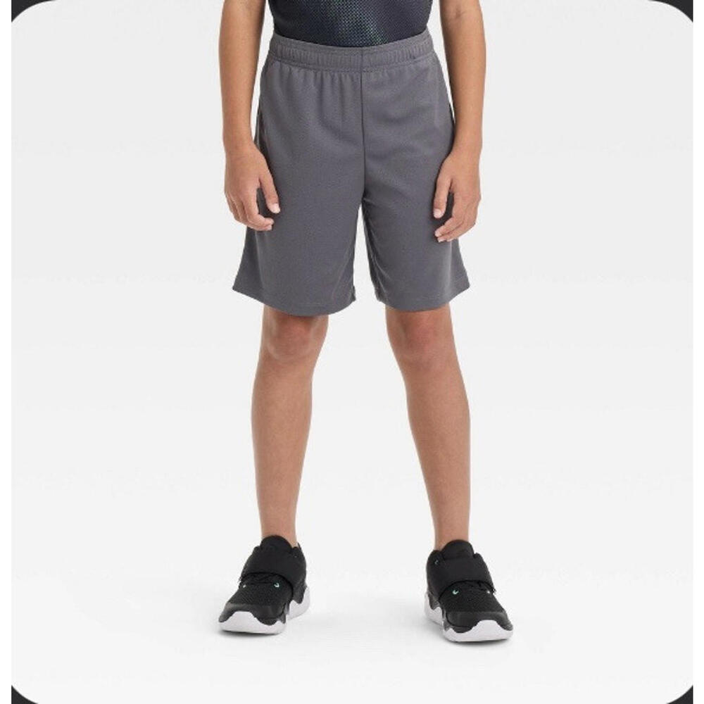 Boys' Mesh Shorts - All in Motion™ Slate Gray S CL43